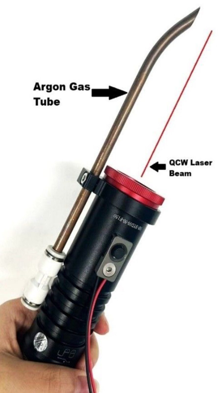 QCW fiber laser welder in tabletop configuration
