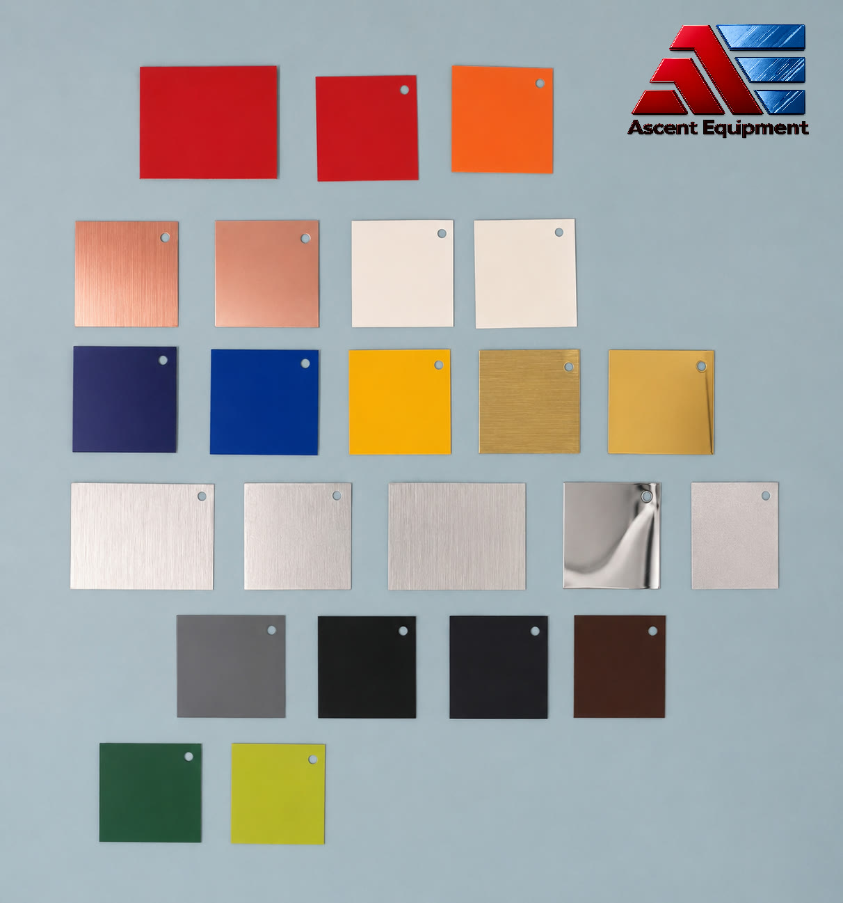 Ascent TMB-3 aluminum coil color options — white, black, red, brushed, and many more