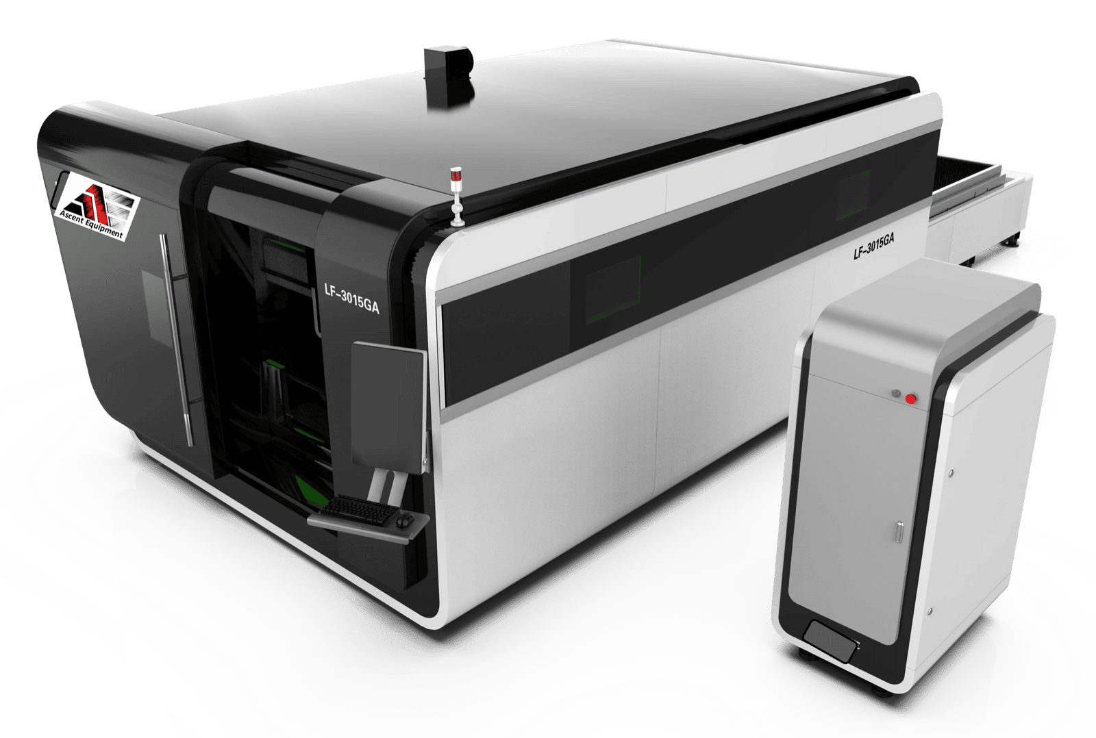 LF-3015GA fiber laser cutter — full machine view