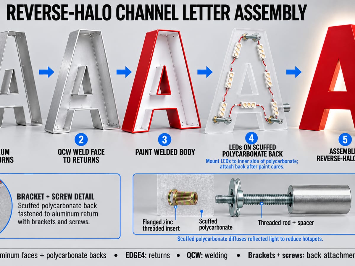 How to Make Front-Lit & Reverse-Halo Channel Letters with Ascent