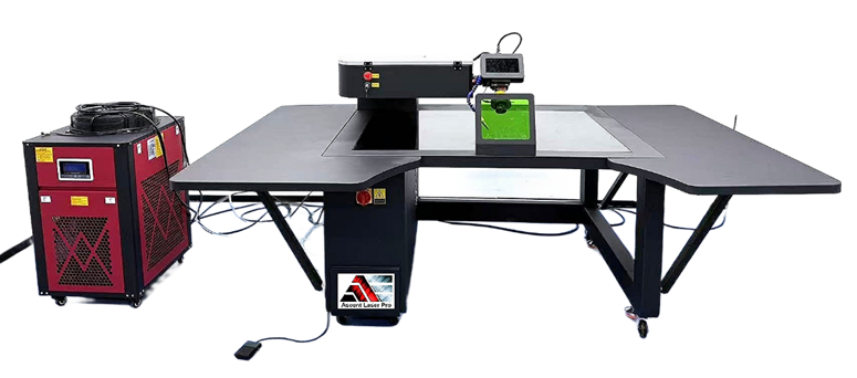 QCW tabletop laser welder machine with chiller unit