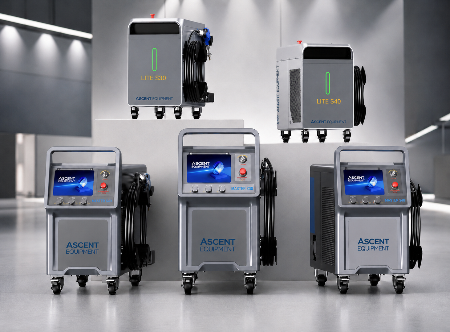 Ascent Equipment STR Series refrigeration laser welders 2026 — LITE S30, LITE S40, MASTER X50, MASTER X60, MASTER X80
